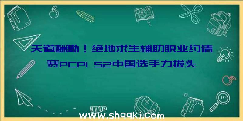 天道酬勤！绝地求生辅助职业约请赛PCPI